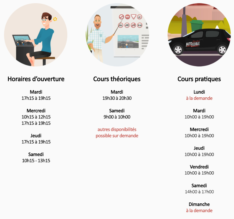 Horaires autoécole de bondues AutoEcole Bondues